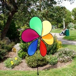 Girouette Fleur géante multicolore